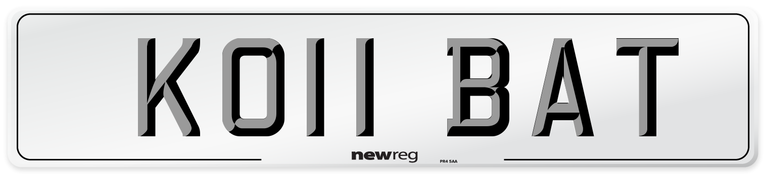 KO11 BAT Number Plate from New Reg